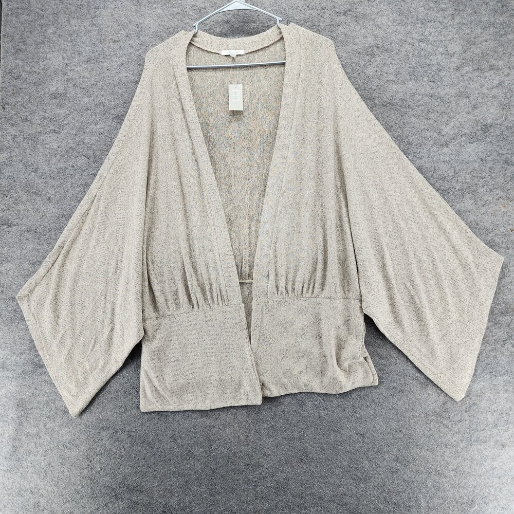 Maurices Cardigan Womens Medium Open Front Beige Flowy
